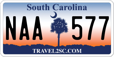 SC license plate NAA577