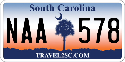 SC license plate NAA578