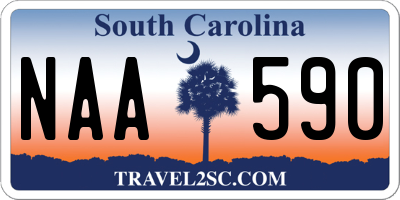 SC license plate NAA590