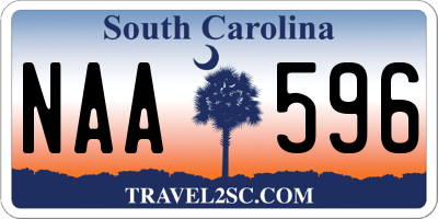 SC license plate NAA596
