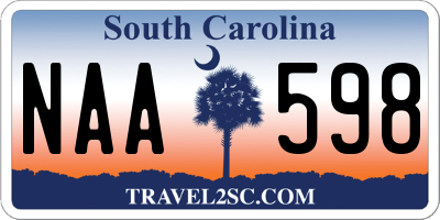 SC license plate NAA598