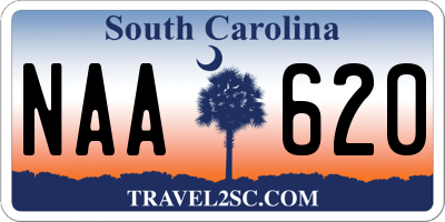 SC license plate NAA620