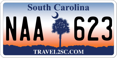 SC license plate NAA623