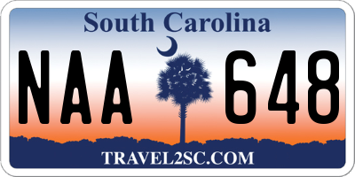 SC license plate NAA648