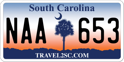 SC license plate NAA653