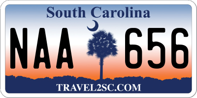 SC license plate NAA656