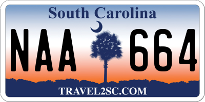 SC license plate NAA664