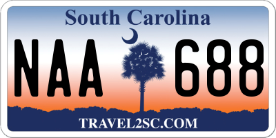 SC license plate NAA688