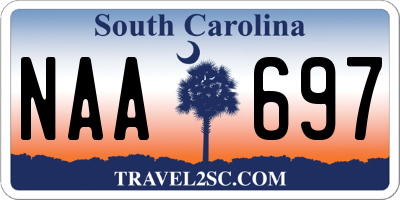 SC license plate NAA697