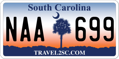 SC license plate NAA699