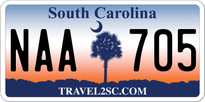 SC license plate NAA705