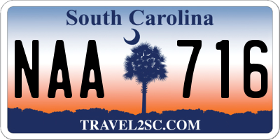 SC license plate NAA716