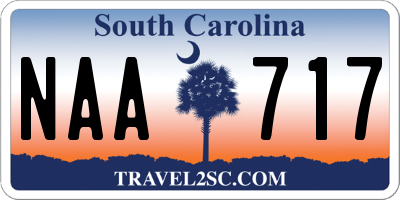 SC license plate NAA717