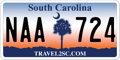 SC license plate NAA724