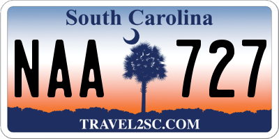 SC license plate NAA727