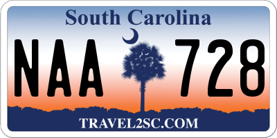 SC license plate NAA728
