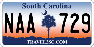 SC license plate NAA729
