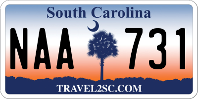 SC license plate NAA731