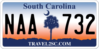 SC license plate NAA732