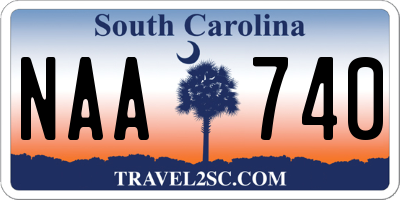 SC license plate NAA740