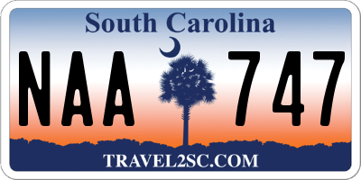 SC license plate NAA747
