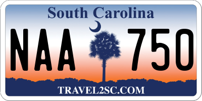 SC license plate NAA750