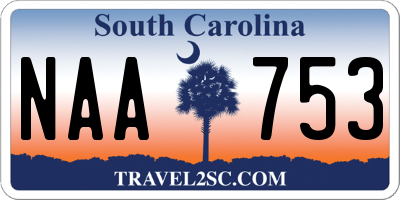 SC license plate NAA753