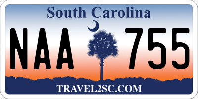 SC license plate NAA755