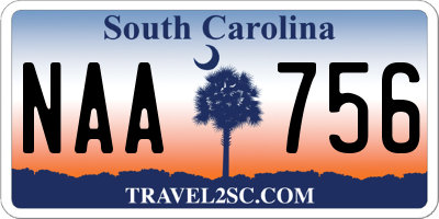 SC license plate NAA756