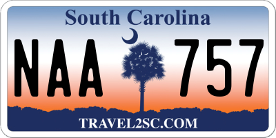 SC license plate NAA757