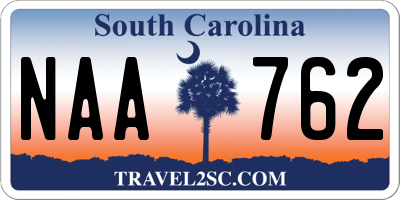 SC license plate NAA762