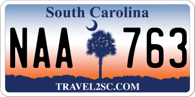 SC license plate NAA763