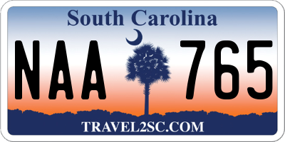 SC license plate NAA765