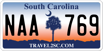 SC license plate NAA769