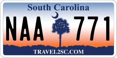 SC license plate NAA771