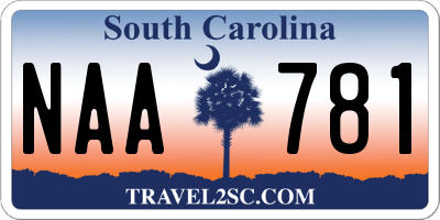 SC license plate NAA781