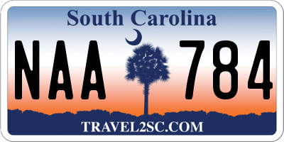 SC license plate NAA784