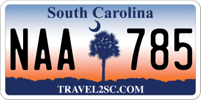 SC license plate NAA785