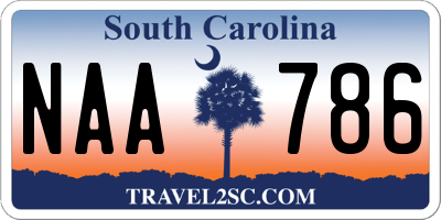 SC license plate NAA786