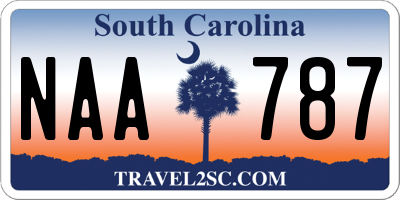 SC license plate NAA787