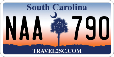 SC license plate NAA790