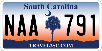 SC license plate NAA791