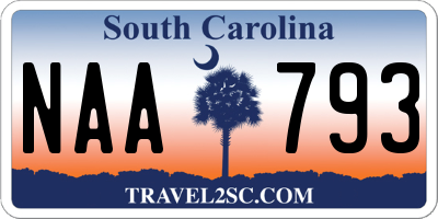 SC license plate NAA793