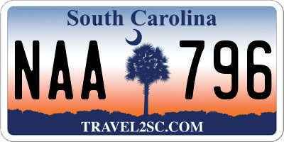 SC license plate NAA796