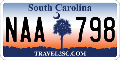 SC license plate NAA798