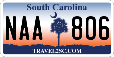 SC license plate NAA806