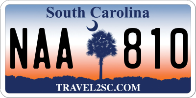 SC license plate NAA810