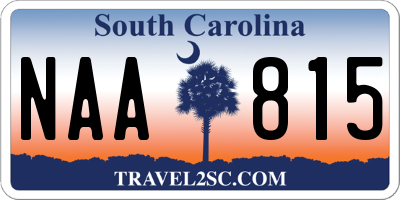 SC license plate NAA815