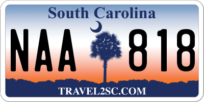 SC license plate NAA818