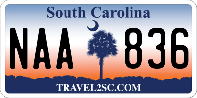 SC license plate NAA836